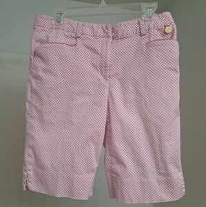 Greg Norman Collection Pink Shorts with Polka Dots